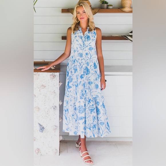 OLIVIA JAMES THE LABEL Dresses & Skirts - OLIVIA JAMES THE LABEL Ro Long Dress, Toile Leaf NWOT